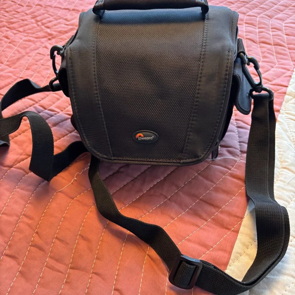 Lowe Pro camera bag + strap